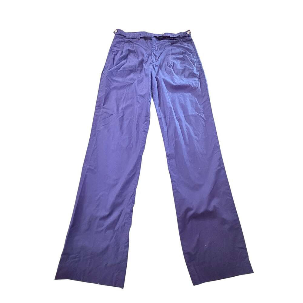 Gant Vintage Pleated Cotton Casual Pants 34 x 32 Slim Fit